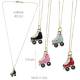 Collana Con Pendente Pattino Rotelle Smaltato