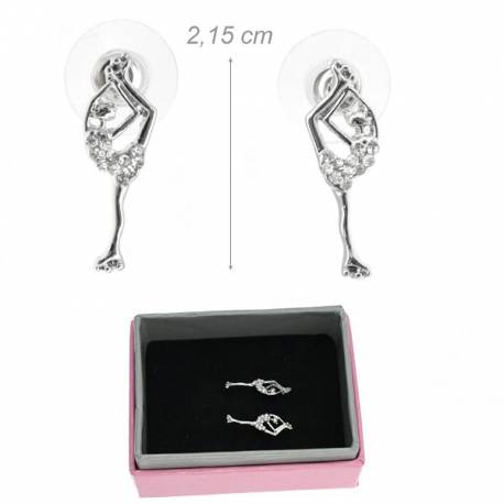 Coppia Orecchini con Pattinatrice su Rotelle