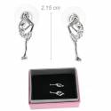 Coppia Orecchini con Pattinatrice su Rotelle