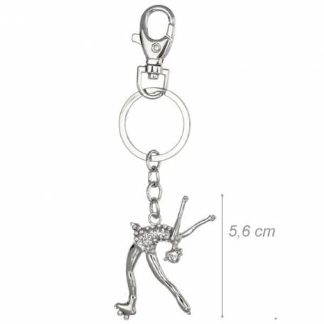 PORTACHIAVI PATTINATRICE METALLO