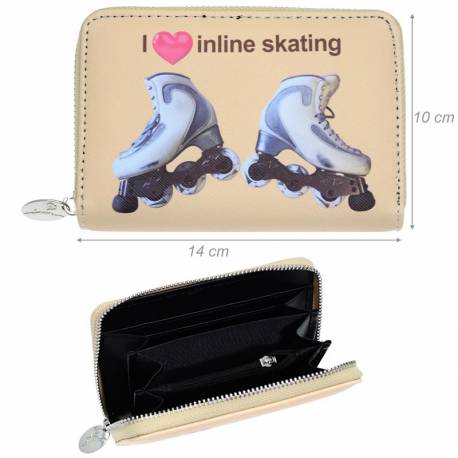 PORTAFOGLIO CON STAMPA PATTINI INLINE