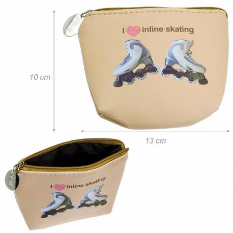 PORTAMONETE CON STAMPA PATTINI INLINE