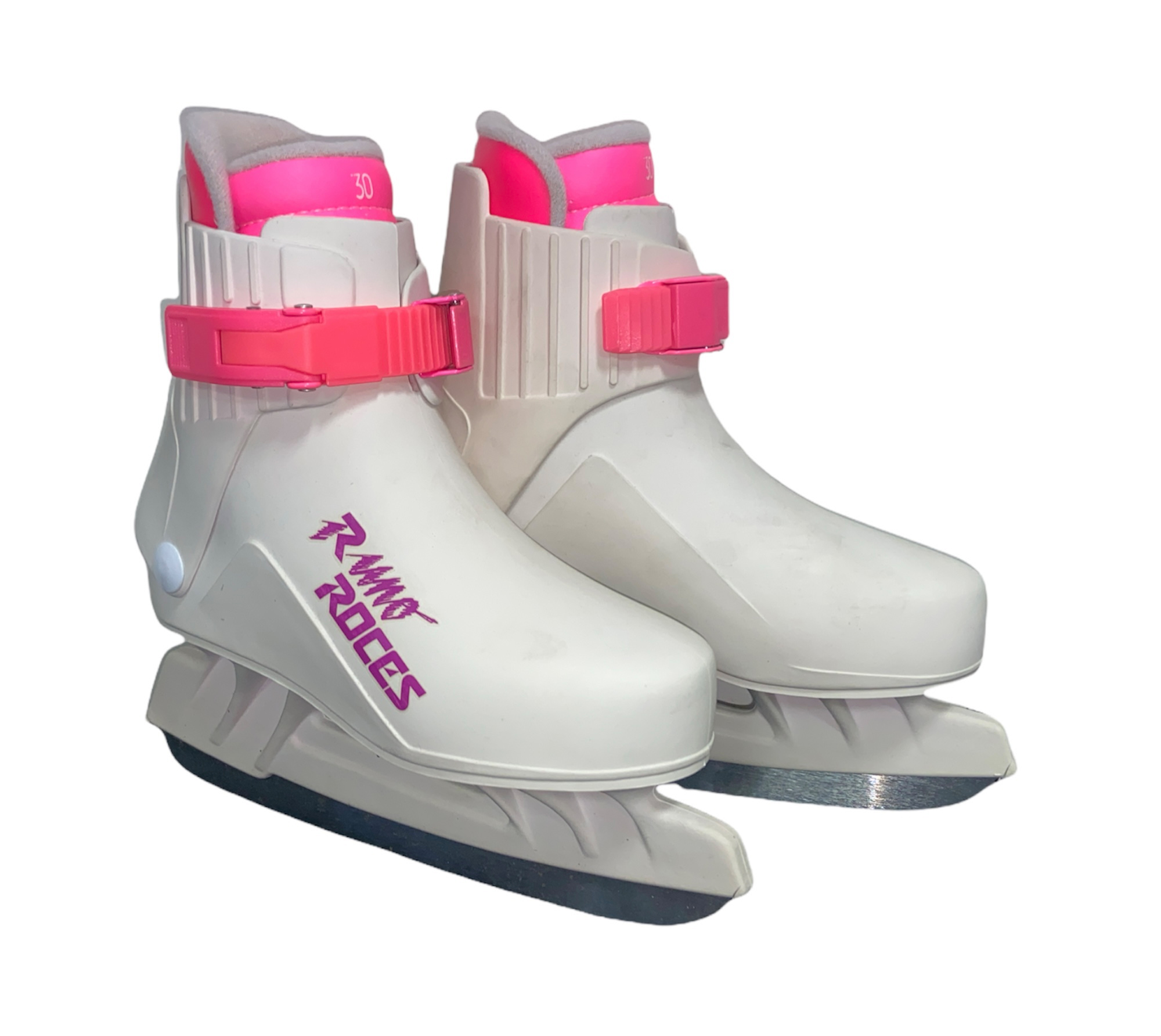 Roces Logger Pattini Da Ghiaccio Donna - Scarponi Blu/Grigi In Ecopelle Con Lame Acciaio