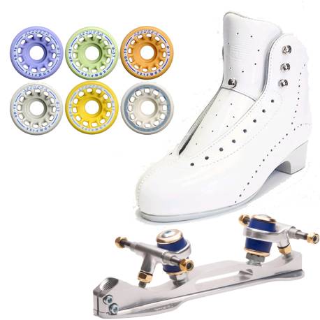 BELATI GIGLIO + ROLLERSKATES CRYSTAL + RUOTE KOMPLEX AZZURRA