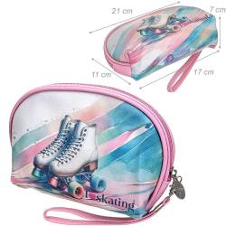 Pochette Tessuto Saffiano Stampa Pattini