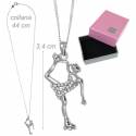 CIONDOLO IN METALLO CON PATTINATRICE + COLLANA