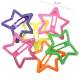 Fermacapelli Clic-clac stella metallo glitterato fluo assortito